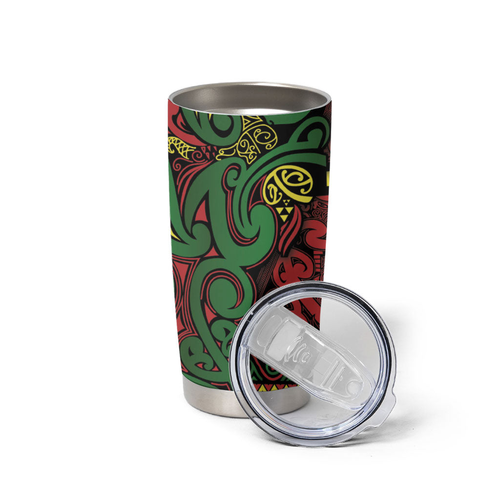 Aotearoa Iwi Ngati Hine Tumbler Cup Maori Wharenui House Tribal Pattern LT9 - Polynesian Pride