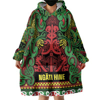 Aotearoa Iwi Ngati Hine Wearable Blanket Hoodie Maori Wharenui House Tribal Pattern LT9 - Polynesian Pride