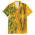 Africa Dashiki Hawaiian Shirt African Tribal Art Mixed Polynesian Tattoo Gold Color Unique LT9 Gold - Polynesian Pride