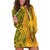 Africa Dashiki Hoodie Dress African Tribal Art Mixed Polynesian Tattoo Gold Color Unique LT9 Gold - Polynesian Pride