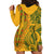 Africa Dashiki Hoodie Dress African Tribal Art Mixed Polynesian Tattoo Gold Color Unique LT9 - Polynesian Pride