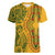 Africa Dashiki Women V Neck T Shirt African Tribal Art Mixed Polynesian Tattoo Gold Color Unique LT9 Female Gold - Polynesian Pride