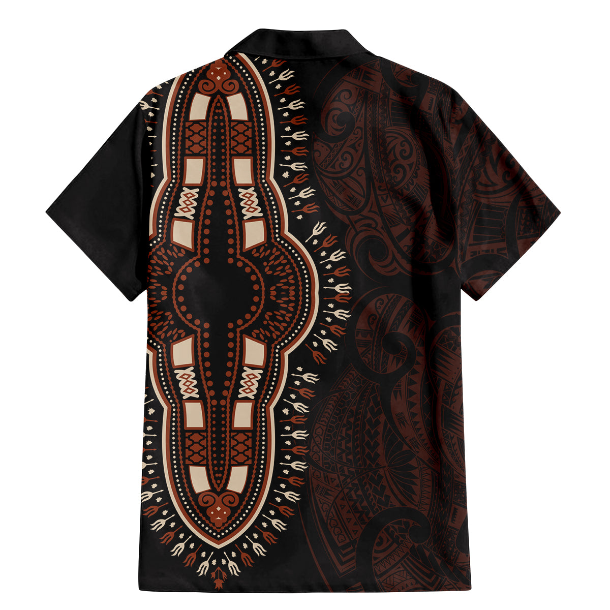 Africa Dashiki Family Matching Mermaid Dress and Hawaiian Shirt African Tribal Art Mixed Polynesian Tattoo Red Color Unique LT9 - Polynesian Pride