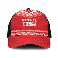 Mate Ma'a Tonga Heritage Baseball Net Cap Pacific Tribal Rugby Red Edition - Polynesian Pride
