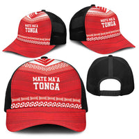 Mate Ma'a Tonga Heritage Baseball Net Cap Pacific Tribal Rugby Red Edition - Polynesian Pride