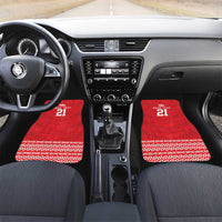 Custom Mate Ma'a Tonga Heritage Car Mats Pacific Tribal Rugby Red Edition - Polynesian Pride
