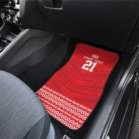 Custom Mate Ma'a Tonga Heritage Car Mats Pacific Tribal Rugby Red Edition - Polynesian Pride
