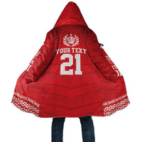 Custom Mate Ma'a Tonga Heritage Cloak Pacific Tribal Rugby Red Edition - Polynesian Pride