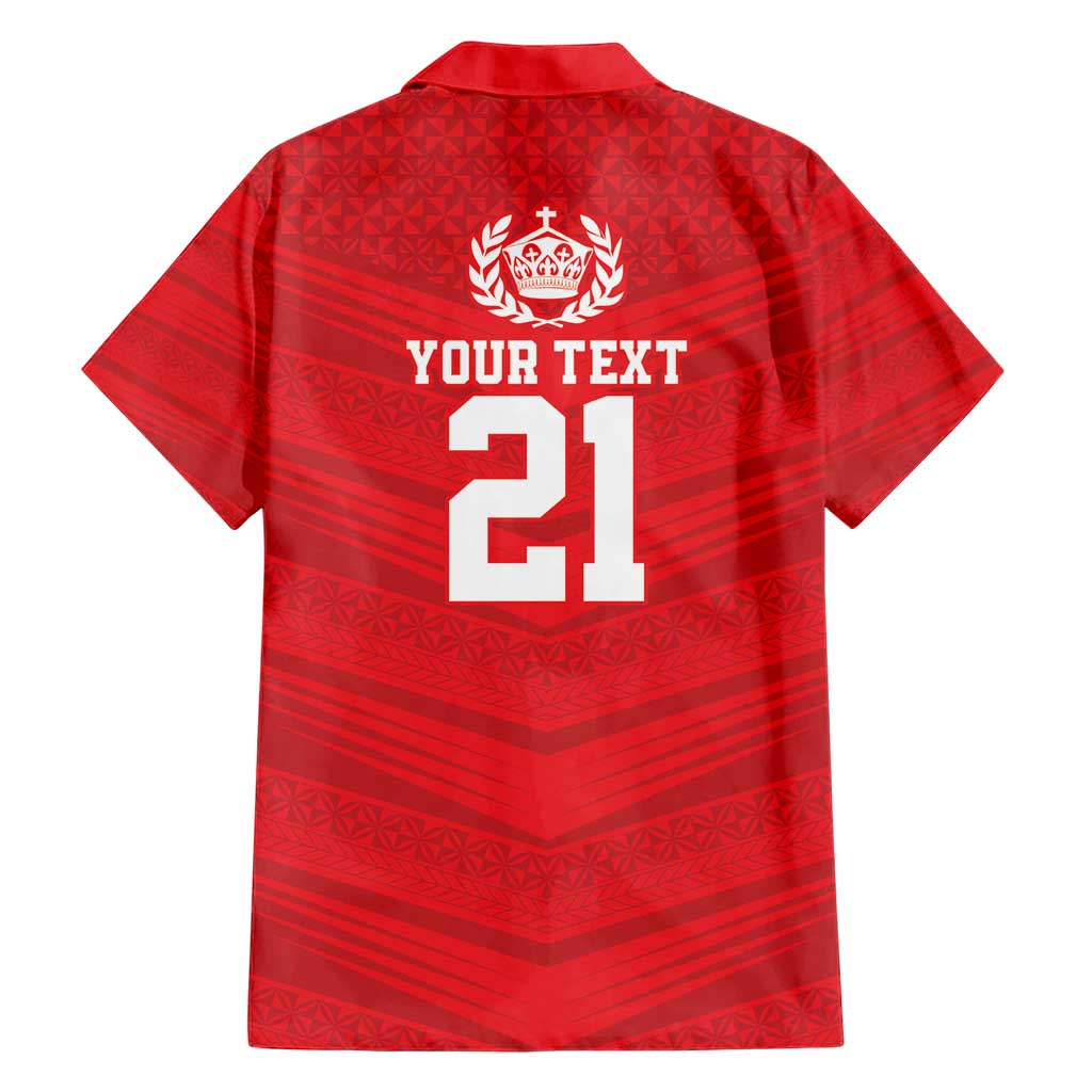 Custom Mate Ma'a Tonga Heritage Family Matching Short Sleeve Bodycon Dress and Hawaiian Shirt Pacific Tribal Rugby Red Edition - Polynesian Pride