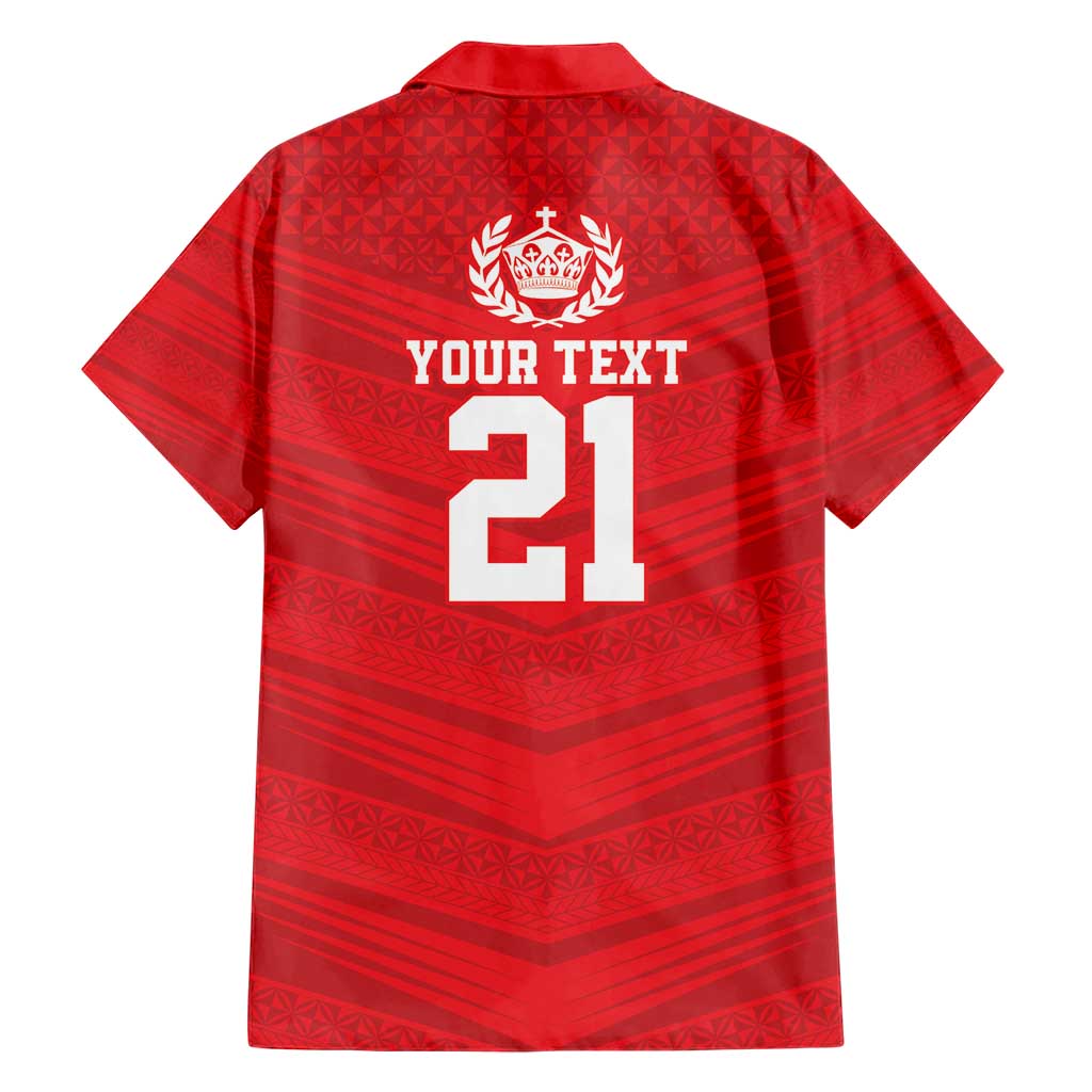 Custom Mate Ma'a Tonga Heritage Hawaiian Shirt Pacific Tribal Rugby Red Edition - Polynesian Pride