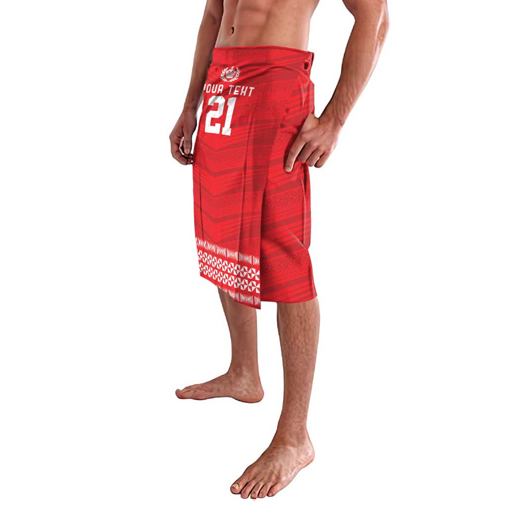 Custom Mate Ma'a Tonga Heritage Lavalava Pacific Tribal Rugby Red Edition - Polynesian Pride