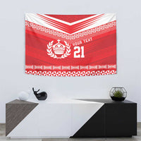 Custom Mate Ma'a Tonga Heritage Tapestry Pacific Tribal Rugby Red Edition - Polynesian Pride