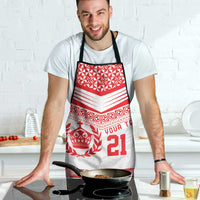 Custom Mate Ma'a Tonga Heritage Apron Pacific Tribal Rugby White Edition - Polynesian Pride