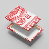 Custom Mate Ma'a Tonga Heritage Canvas Wall Art Pacific Tribal Rugby White Edition - Polynesian Pride