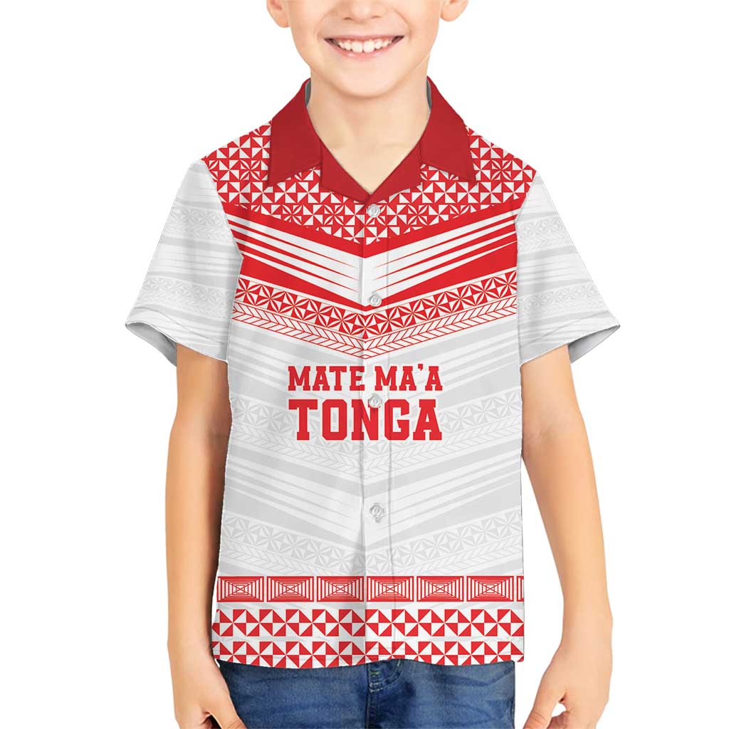 Custom Mate Ma'a Tonga Heritage Family Matching Long Sleeve Bodycon Dress and Hawaiian Shirt Pacific Tribal Rugby White Edition - Polynesian Pride