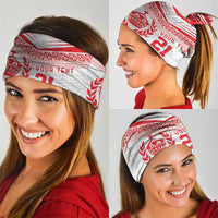 Custom Mate Ma'a Tonga Heritage Neck Gaiter Pacific Tribal Rugby White Edition - Polynesian Pride