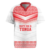 Custom Mate Ma'a Tonga Heritage Rugby Jersey Pacific Tribal Rugby White Edition - Polynesian Pride