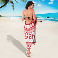 Custom Mate Ma'a Tonga Heritage Sarong Pacific Tribal Rugby White Edition - Polynesian Pride