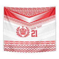 Custom Mate Ma'a Tonga Heritage Tapestry Pacific Tribal Rugby White Edition - Polynesian Pride