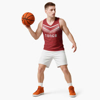 Custom Pacific Rugby Spirit Basketball Jersey Tonga Ngatu Pride Red Edition - Polynesian Pride