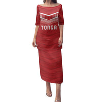 Custom Pacific Rugby Spirit Family Matching Puletasi and Hawaiian Shirt Tonga Ngatu Pride Red Edition - Polynesian Pride
