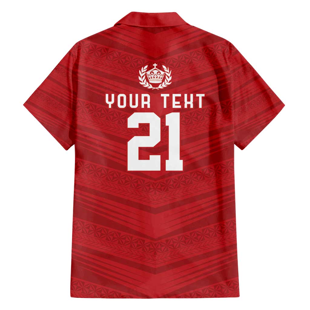 Custom Pacific Rugby Spirit Family Matching Summer Maxi Dress and Hawaiian Shirt Tonga Ngatu Pride Red Edition - Polynesian Pride