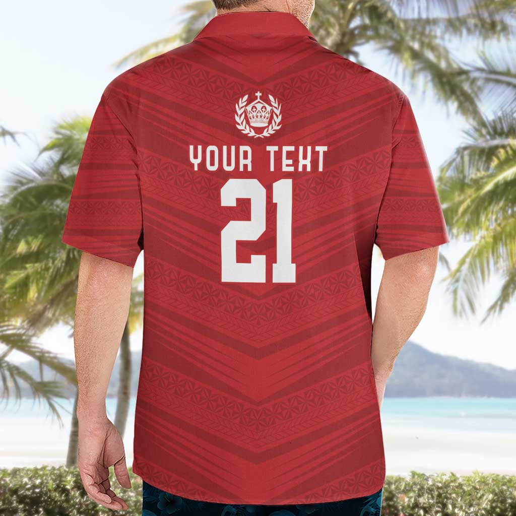 Custom Pacific Rugby Spirit Hawaiian Shirt Tonga Ngatu Pride Red Edition - Polynesian Pride