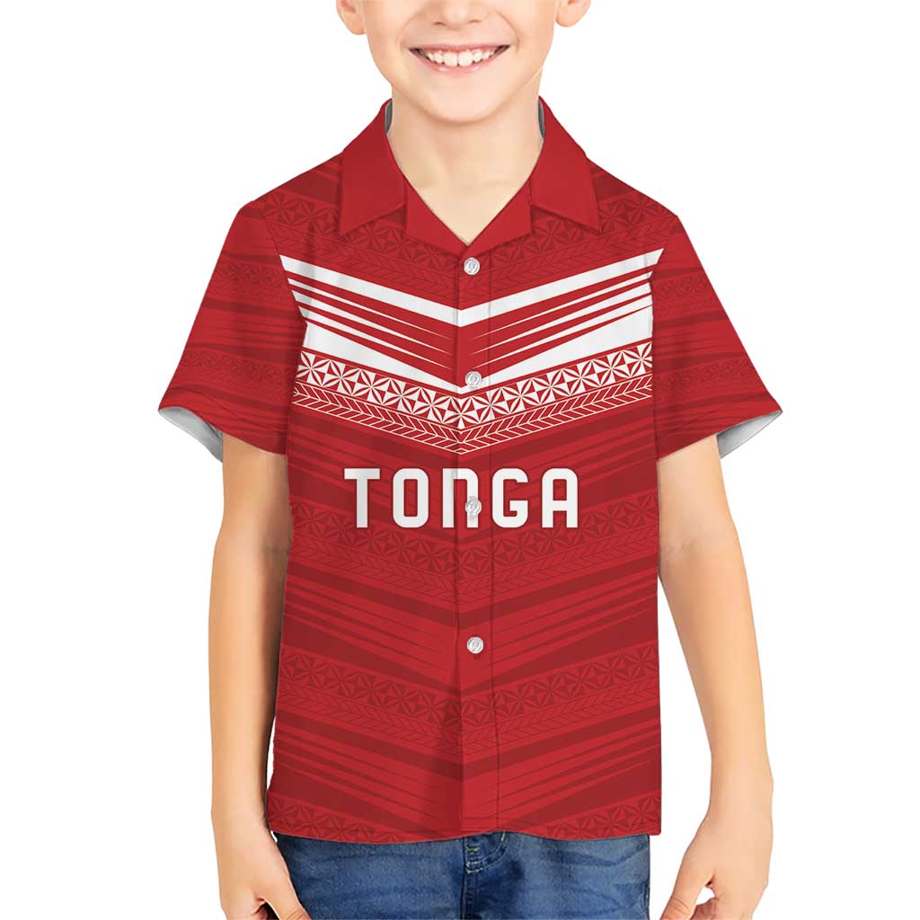Custom Pacific Rugby Spirit Hawaiian Shirt Tonga Ngatu Pride Red Edition - Polynesian Pride