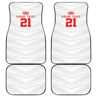 Custom Pacific Rugby Spirit Car Mats Tonga Ngatu Pride White Edition - Polynesian Pride