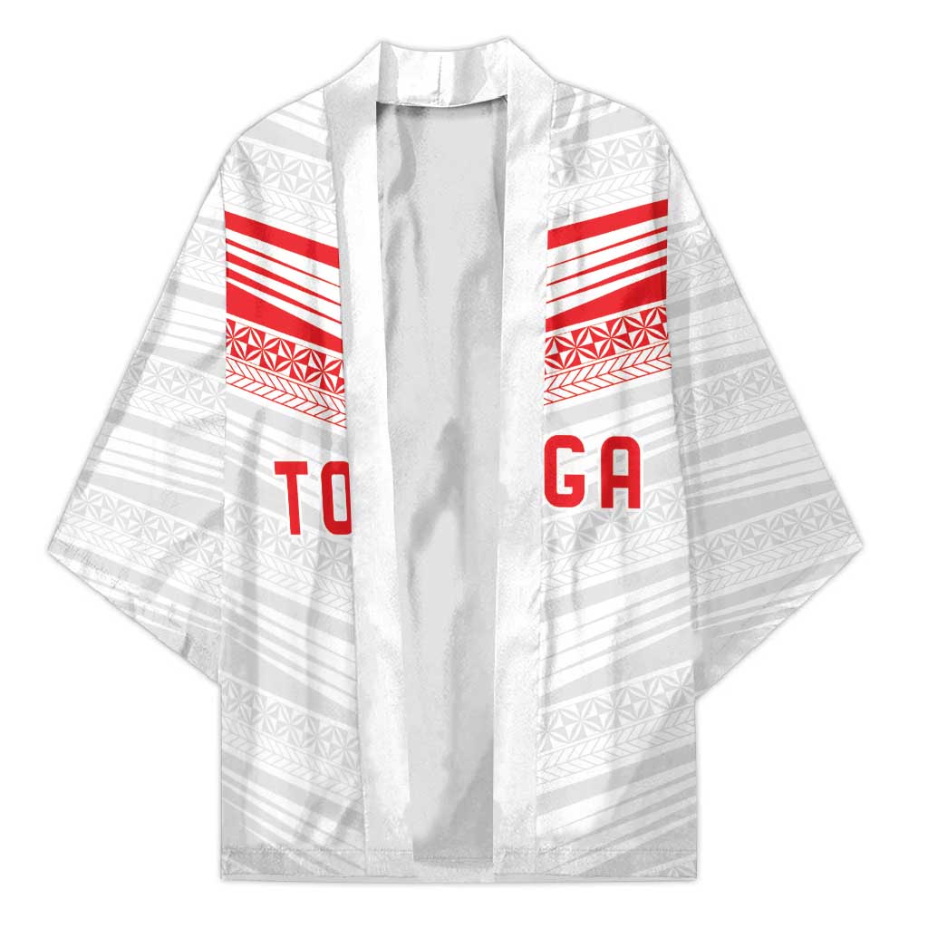 Custom Pacific Rugby Spirit Kimono Tonga Ngatu Pride White Edition - Polynesian Pride