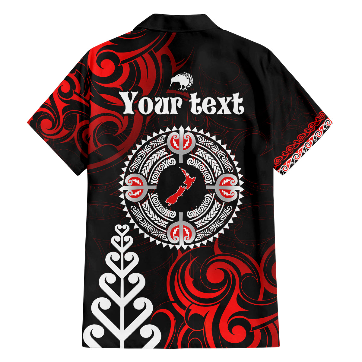 New Zealand Waitangi Day Personalised Family Matching Off Shoulder Long Sleeve Dress and Hawaiian Shirt Aotearoa Te Ra O Waitangi With Maori Tattoo LT9 - Polynesian Pride
