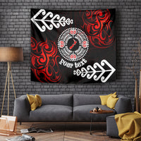 New Zealand Waitangi Day Personalised Tapestry Aotearoa Te Ra O Waitangi With Maori Tattoo LT9 - Polynesian Pride