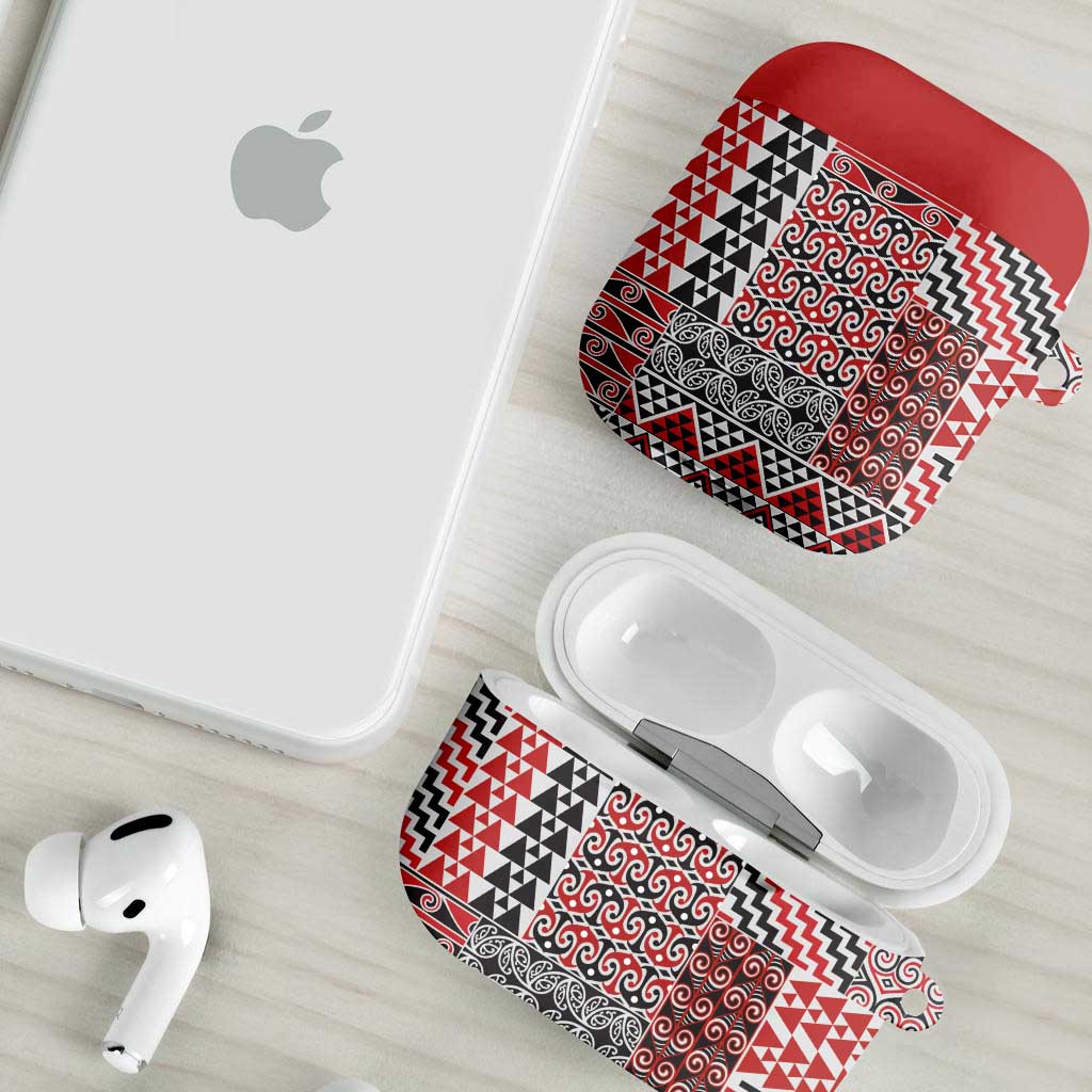 Aotearoa Kowhaiwhai Taniko Patchwork Motifs AirPods Case - Polynesian Pride