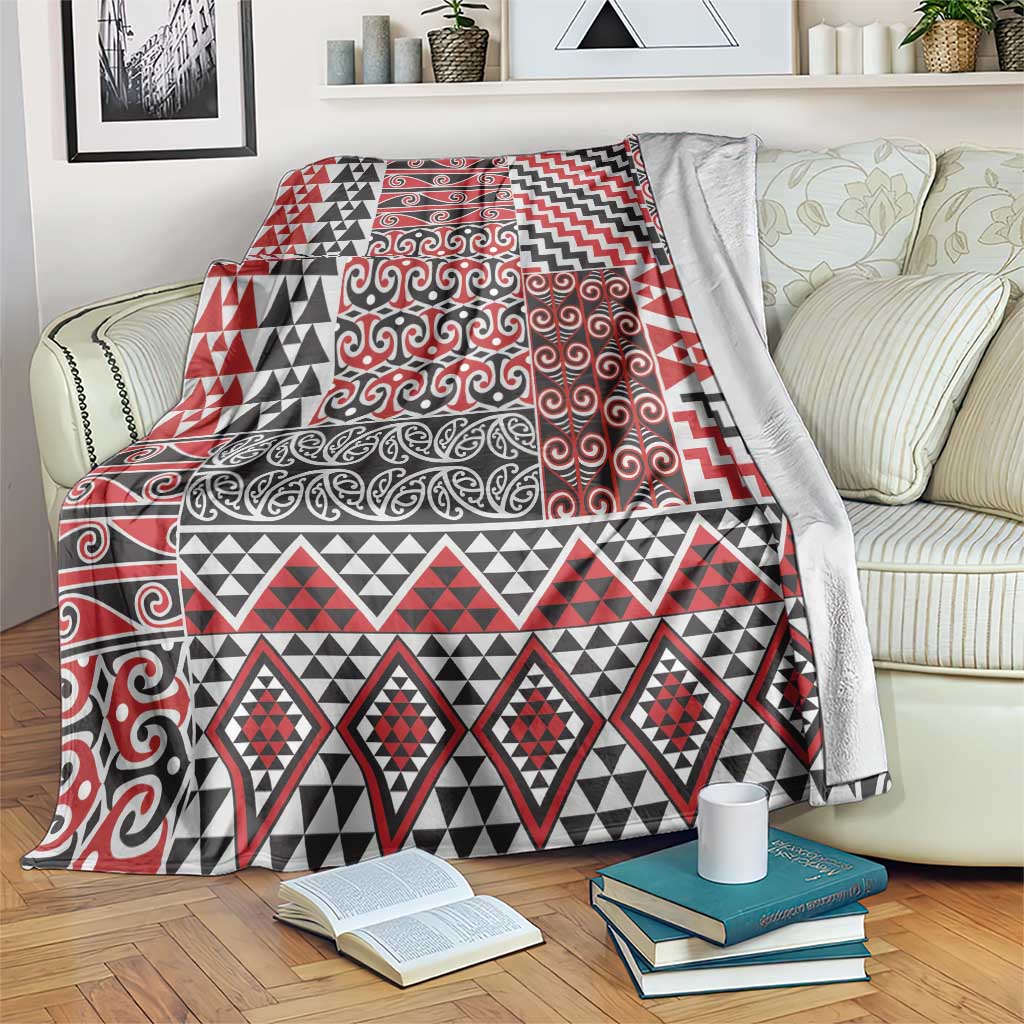 Aotearoa Kowhaiwhai Taniko Patchwork Motifs Blanket