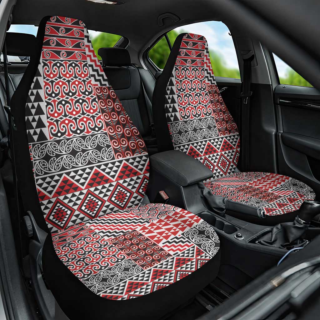 Aotearoa Kowhaiwhai Taniko Patchwork Motifs Car Seat Cover