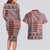 Aotearoa Kowhaiwhai Taniko Patchwork Motifs Couples Matching Long Sleeve Bodycon Dress and Hawaiian Shirt