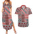 Aotearoa Kowhaiwhai Taniko Patchwork Motifs Couples Matching Summer Maxi Dress and Hawaiian Shirt