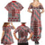 Aotearoa Kowhaiwhai Taniko Patchwork Motifs Family Matching Summer Maxi Dress and Hawaiian Shirt