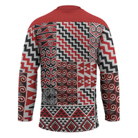 Aotearoa Kowhaiwhai Taniko Patchwork Motifs Hockey Jersey - Polynesian Pride