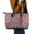 Aotearoa Kowhaiwhai Taniko Patchwork Motifs Leather Tote Bag