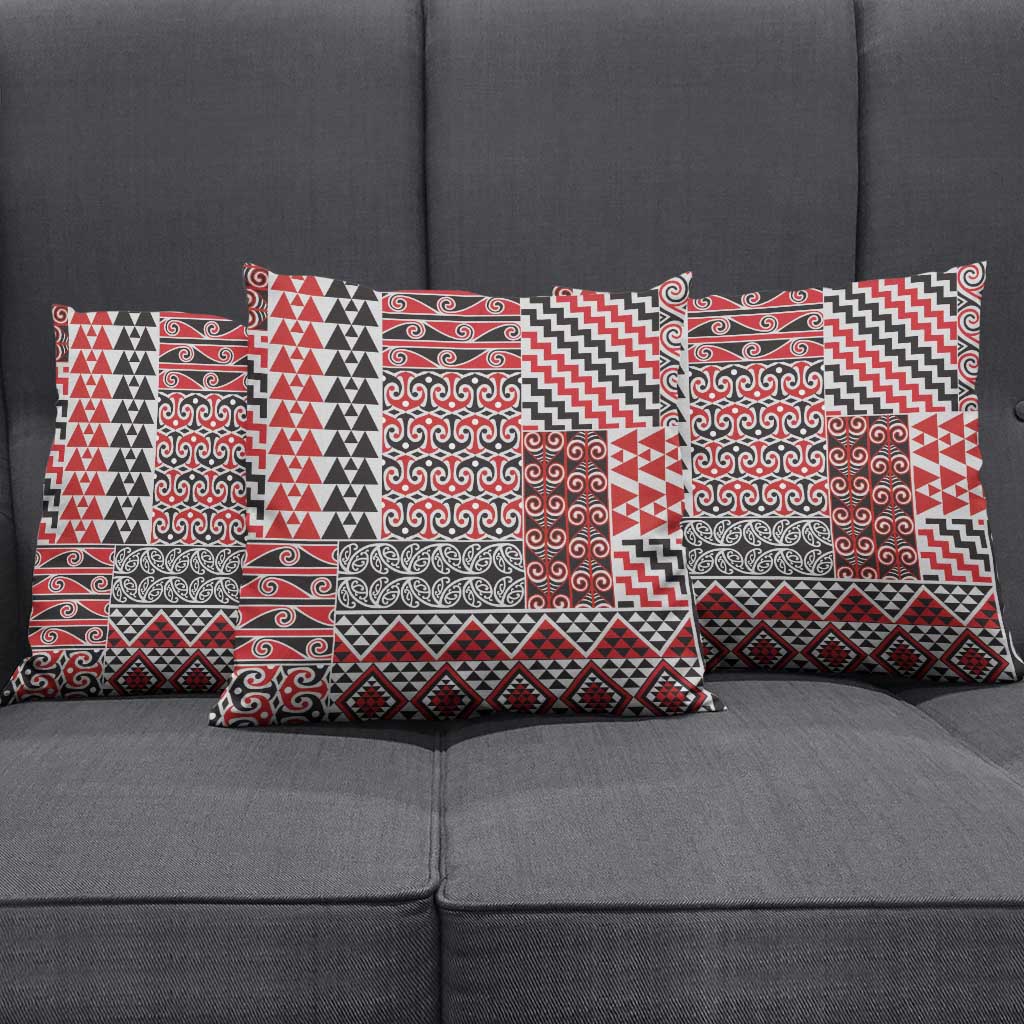 Aotearoa Kowhaiwhai Taniko Patchwork Motifs Pillow Cover - Polynesian Pride