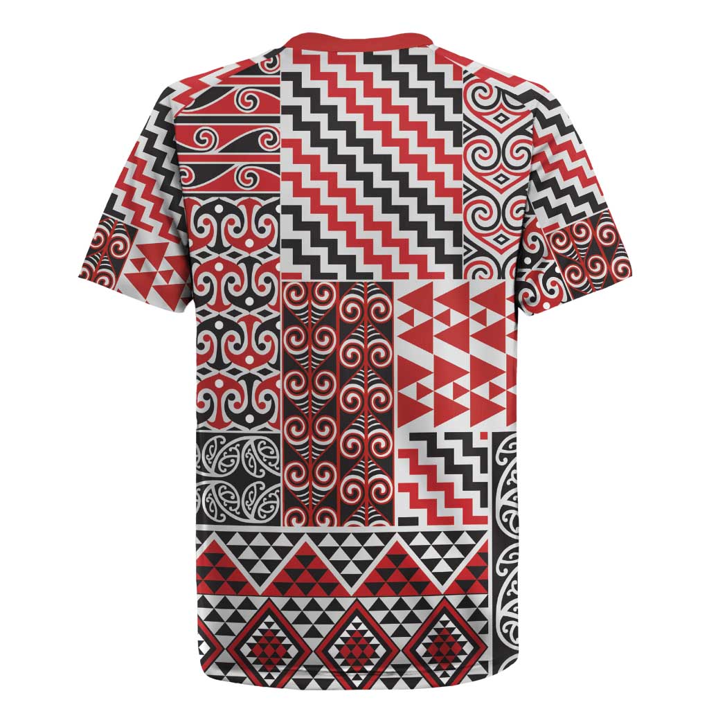 Aotearoa Kowhaiwhai Taniko Patchwork Motifs Rugby Jersey