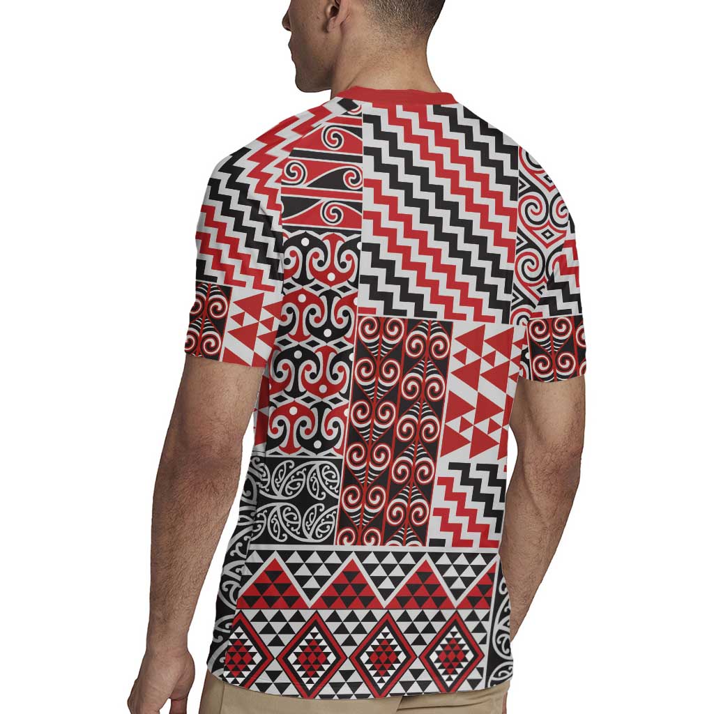 Aotearoa Kowhaiwhai Taniko Patchwork Motifs Rugby Jersey