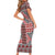 Aotearoa Kowhaiwhai Taniko Patchwork Motifs Short Sleeve Bodycon Dress