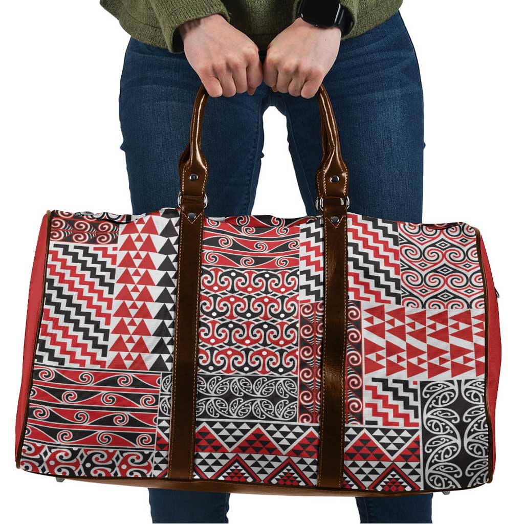 Aotearoa Kowhaiwhai Taniko Patchwork Motifs Travel Bag - Polynesian Pride