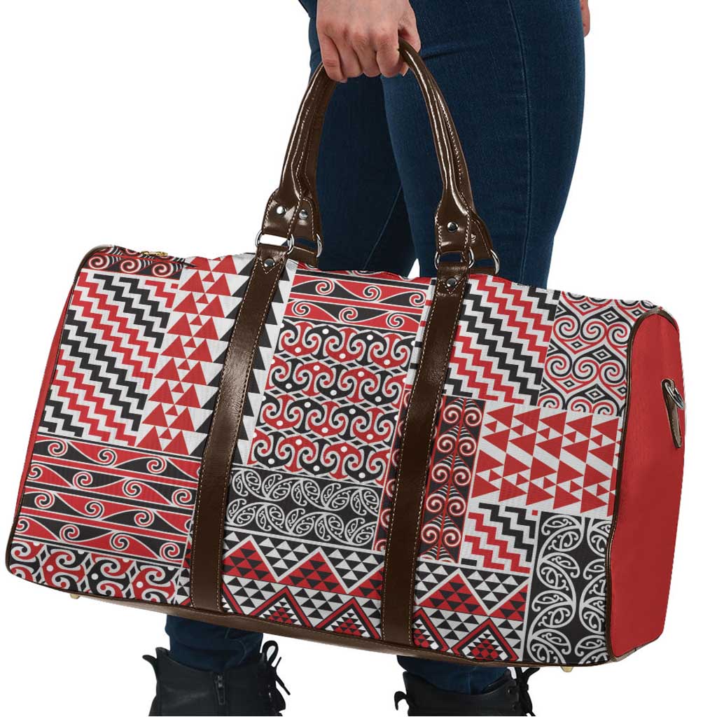 Aotearoa Kowhaiwhai Taniko Patchwork Motifs Travel Bag - Polynesian Pride