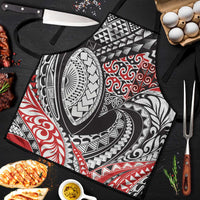 Aotearoa Maori Rugby Tribal Tattoo Apron Kowhaiwhai Taniko Patchwork Motifs - Polynesian Pride