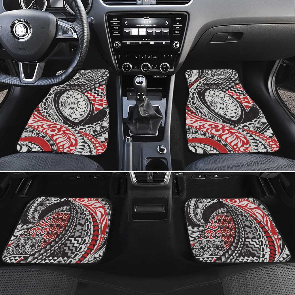 Aotearoa Maori Rugby Tribal Tattoo Car Mats Kowhaiwhai Taniko Patchwork Motifs