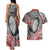 Aotearoa Maori Rugby Tribal Tattoo Couples Matching Tank Maxi Dress and Hawaiian Shirt Kowhaiwhai Taniko Patchwork Motifs