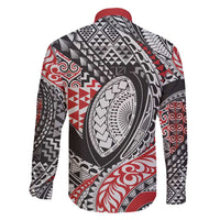 Aotearoa Maori Rugby Tribal Tattoo Family Matching Long Sleeve Bodycon Dress and Hawaiian Shirt Kowhaiwhai Taniko Patchwork Motifs